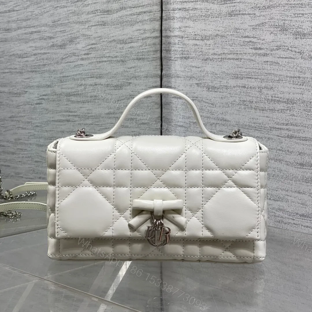 Dior My Dior Mini Bag in White Lambskin — view 1