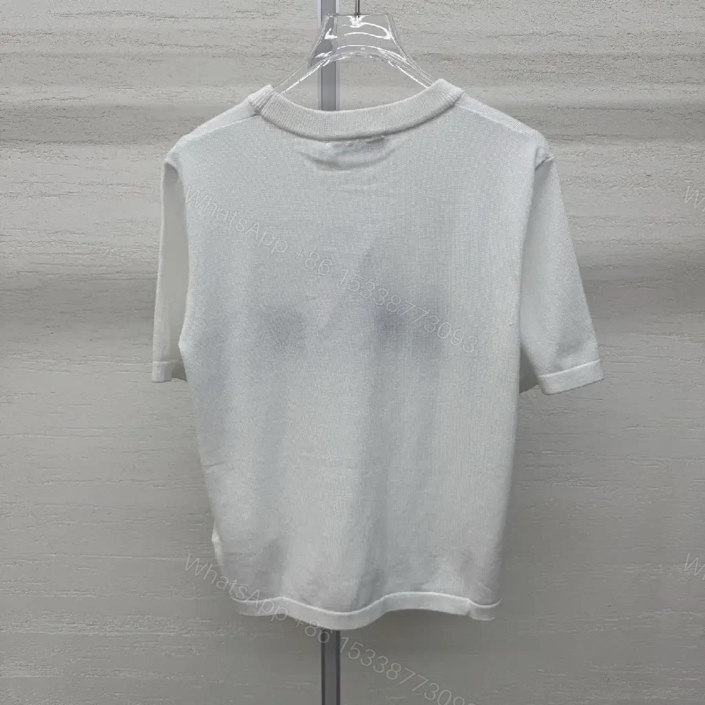 View 7 of White Cropped Crewneck Tee with Dior Graphic, Modern Luxe Comfort
