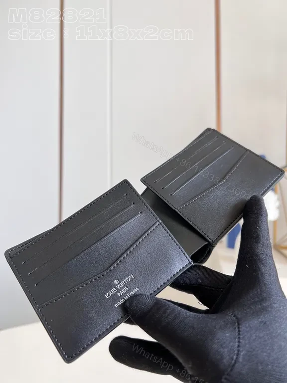 View 3 of Graphic Stripe LV Wallet: Leather, Modern, Luxeâ€”Compact Design