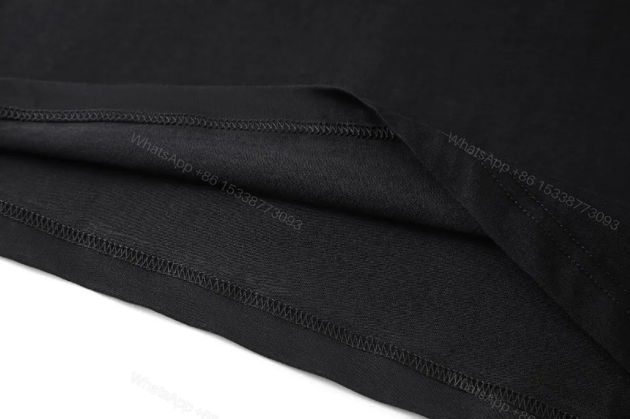 View 10 of Black Cotton Blend Tee — Luxury Graphic, Minimalist Edge
