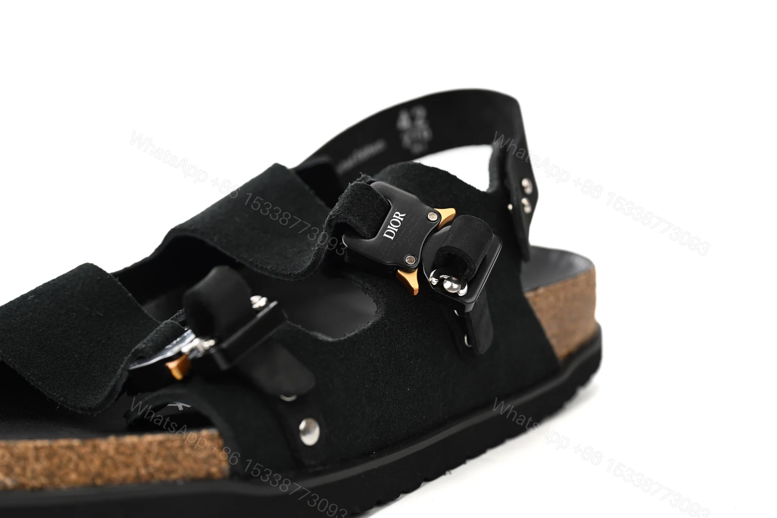 View 6 of Dior by Birkenstock Milano Sandal Black 3SA117ZSG_H900