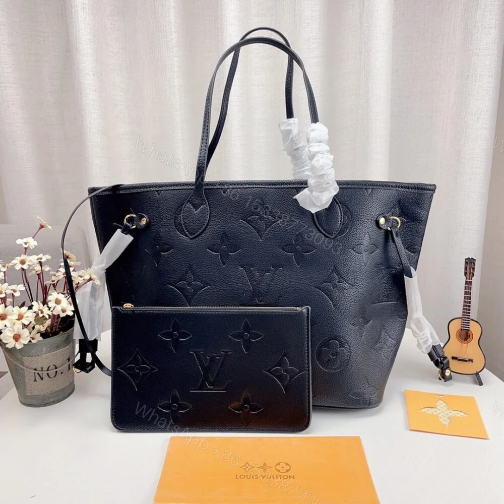 View 3 of Louis Vuitton Neverfull MM Monogram Empreinte Black 31Cm M45685
