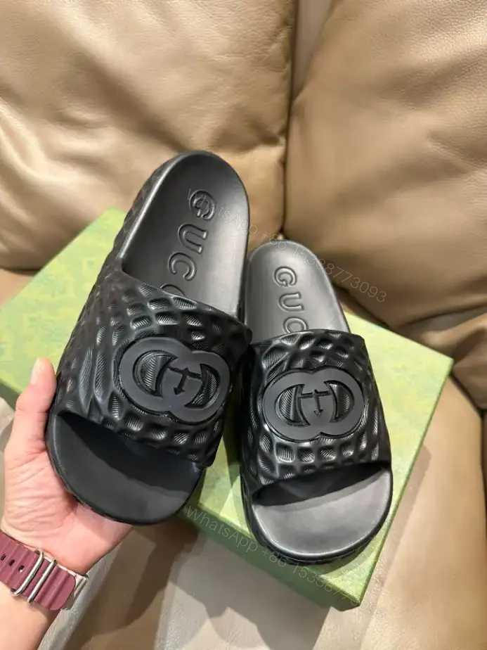 View 4 of GUCCI MEN’S INTERLOCKING G SLIDE SANDAL – SDG023