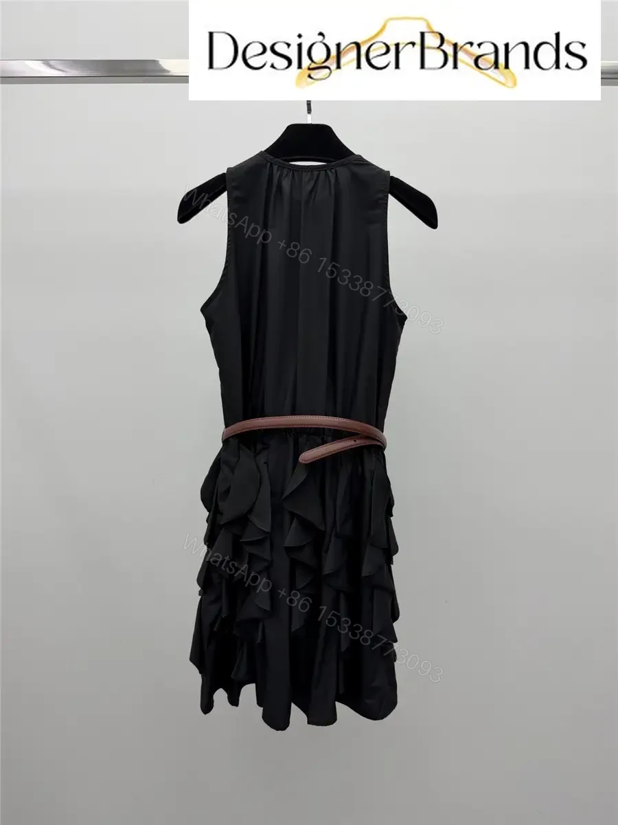 View 6 of Louis Vuitton Black Ruffled Mini Dress