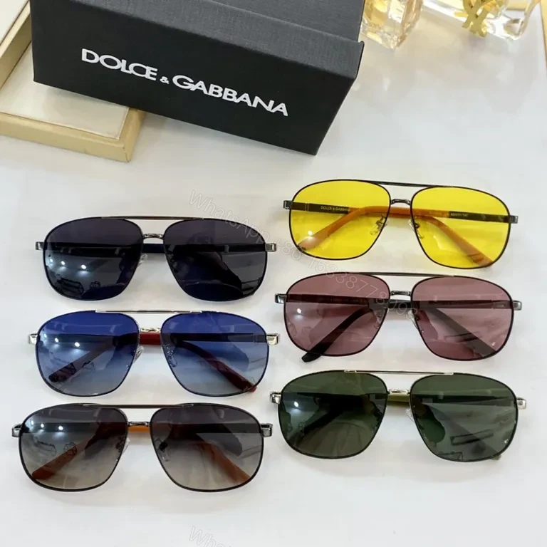 Dolce & Gabbana Aviator Sunglasses â€“ UV400, Metal Frame, 6 Lenses — view 1