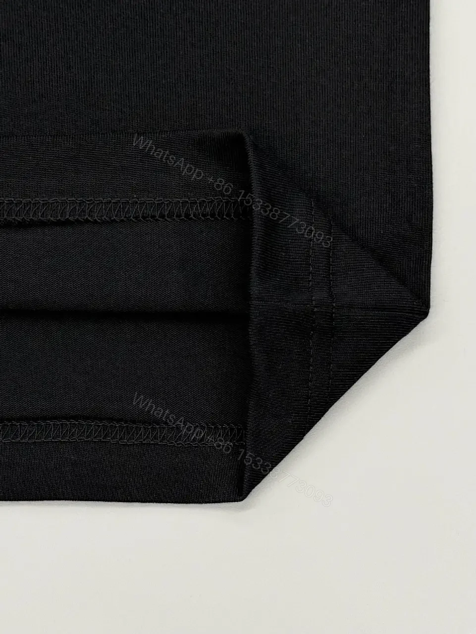 View 8 of Minimalist Black Cotton Tee with Logo Embroidery Luxury Casual Top