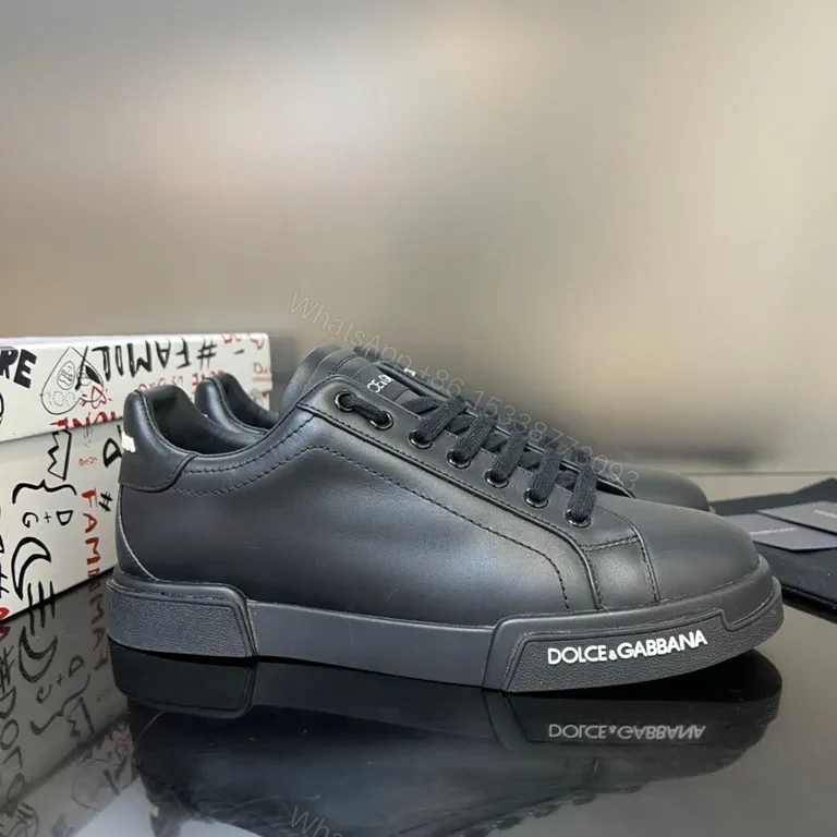 View 7 of All-Black Leather High-Tops: Subtle Luxury Everyday Sneakers