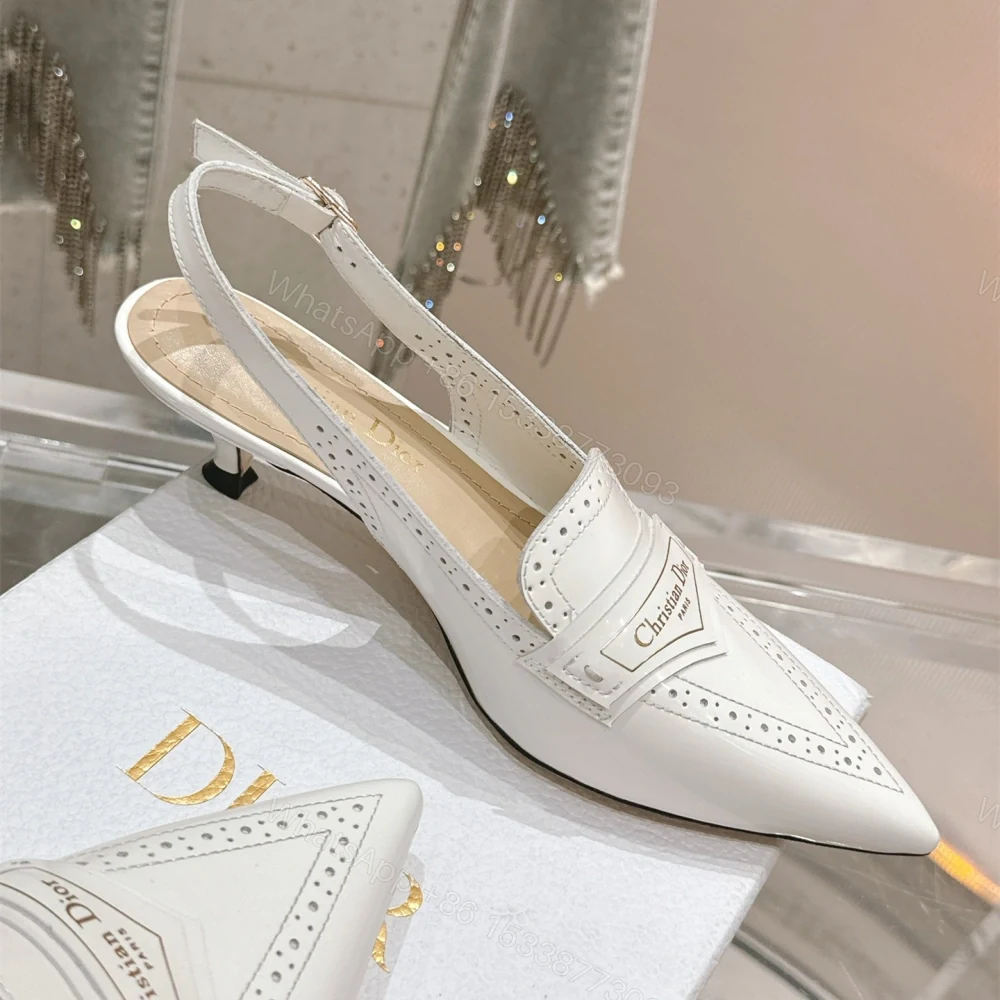 View 5 of 高仿Dior*Boy系列KCP161走秀款尖頭高踭單鞋4CM白色免檢版