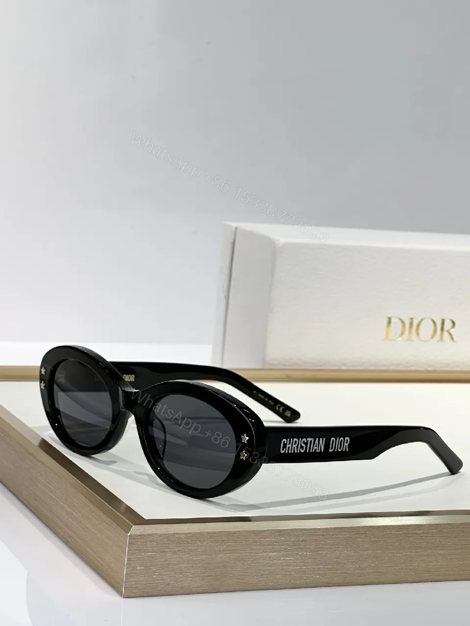 View 7 of Brown Acetate Round Sunglasses, Luxe Bold Style, UV400 Protection