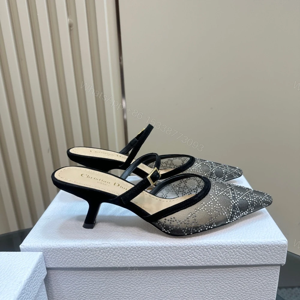 View 4 of 高仿Dior*Capture系列KCV300尖頭塔扣高踭鞋6.5CM黑色免檢版