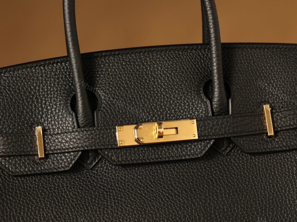 View 8 of 私人定訂製高仿HermesBirkin30黑金系列