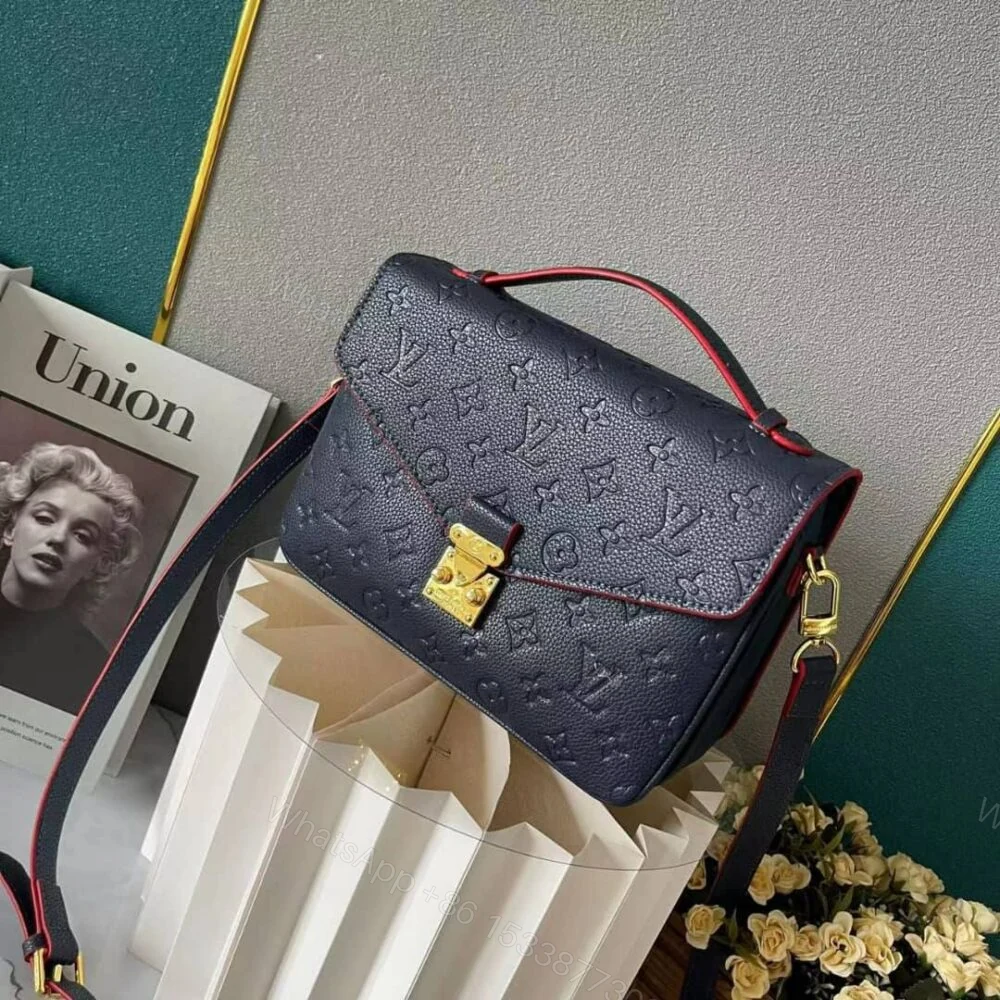 View 3 of Louis Vuitton Pochette Metis Dark Blue 25Cm M44071