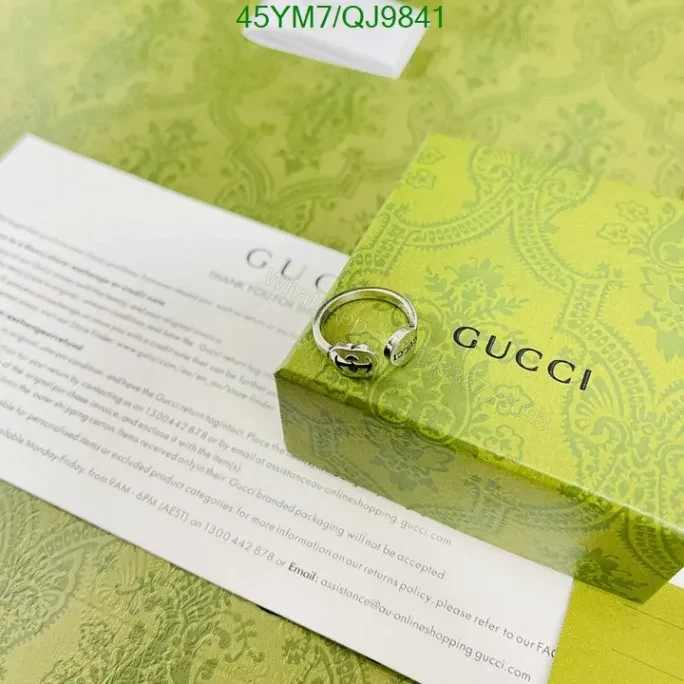 View 2 of Gucci Ring for Women in White QJ98418 – Luxury Copy 1:1