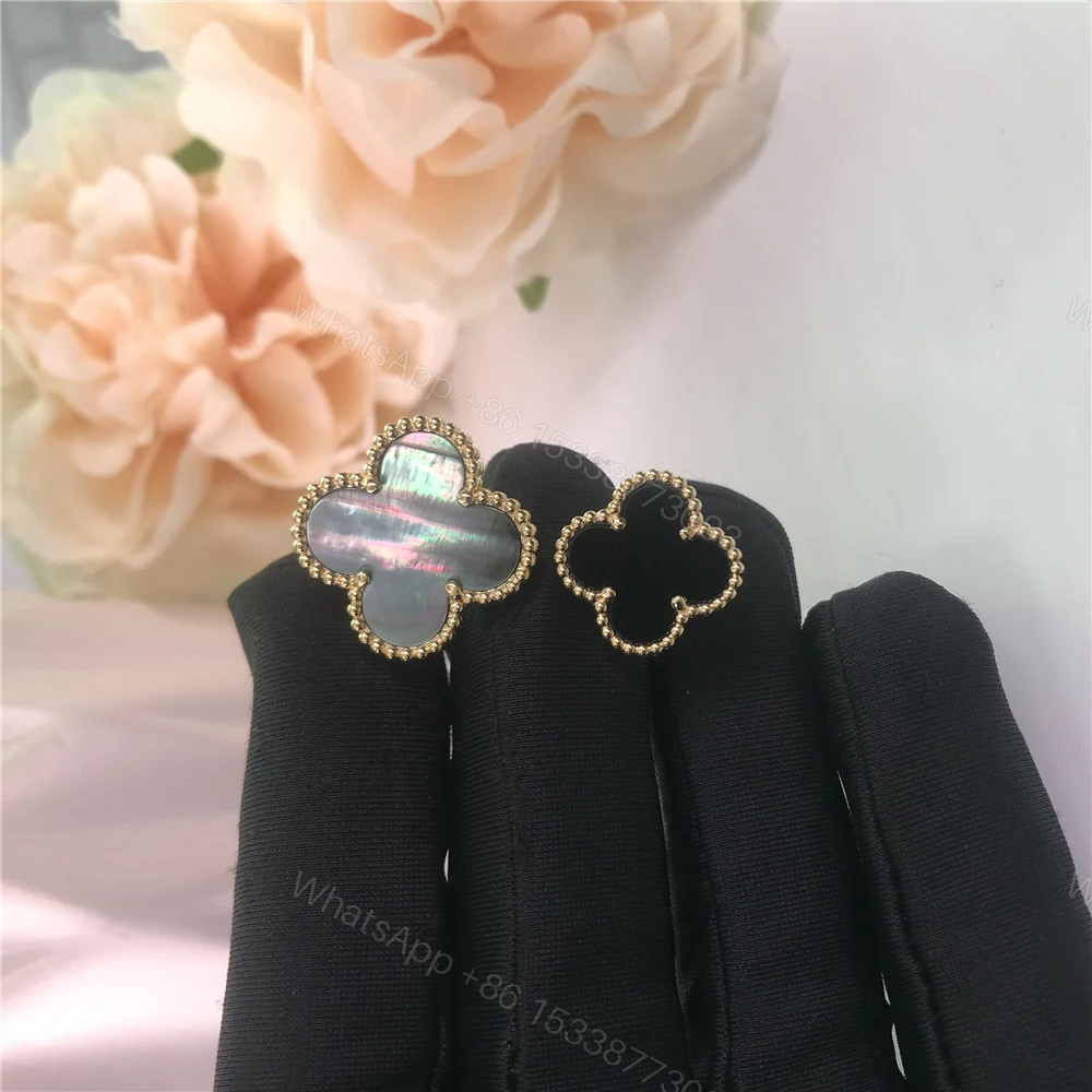 View 4 of Van Cleef & Arpels 18K Yellow Gold Magic Alhambra Between The Finger Ring Onyx