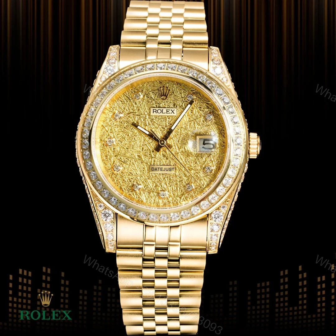 Rolex Style Diamond Automatic Luxury Watch – 41mm Full Diamond Edition ROLEX-STYLE-DIAMOND-AUTO-41-CITIZEN — view 1