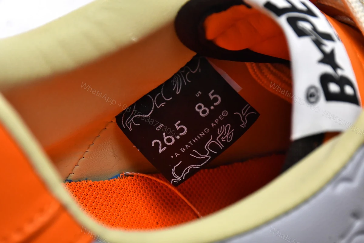 View 4 of Cheap Fake BapeSta Low Grey Orange 1H70-291-002