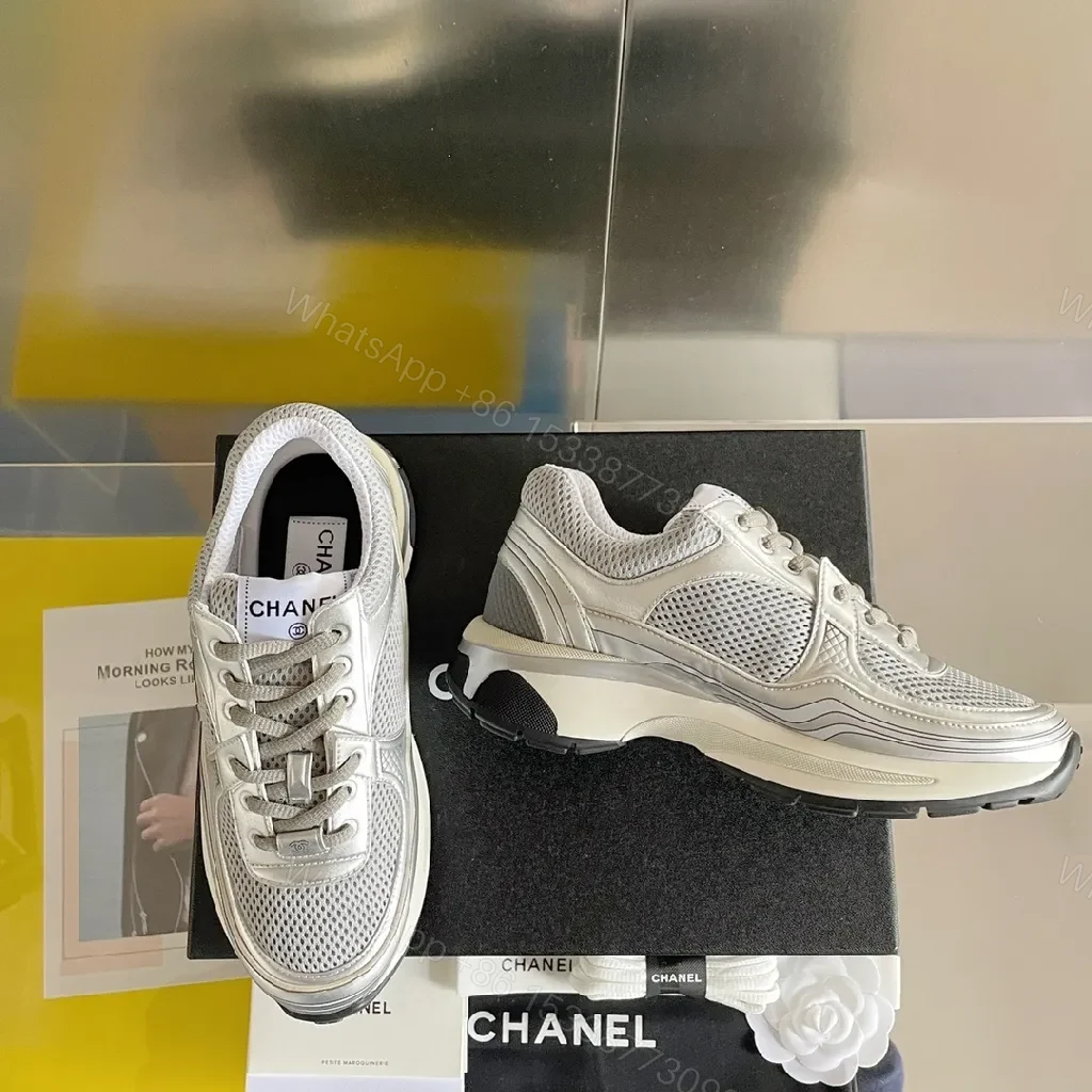 View 5 of Metallic Mesh High-Tops: Luxe Everyday Sneakers