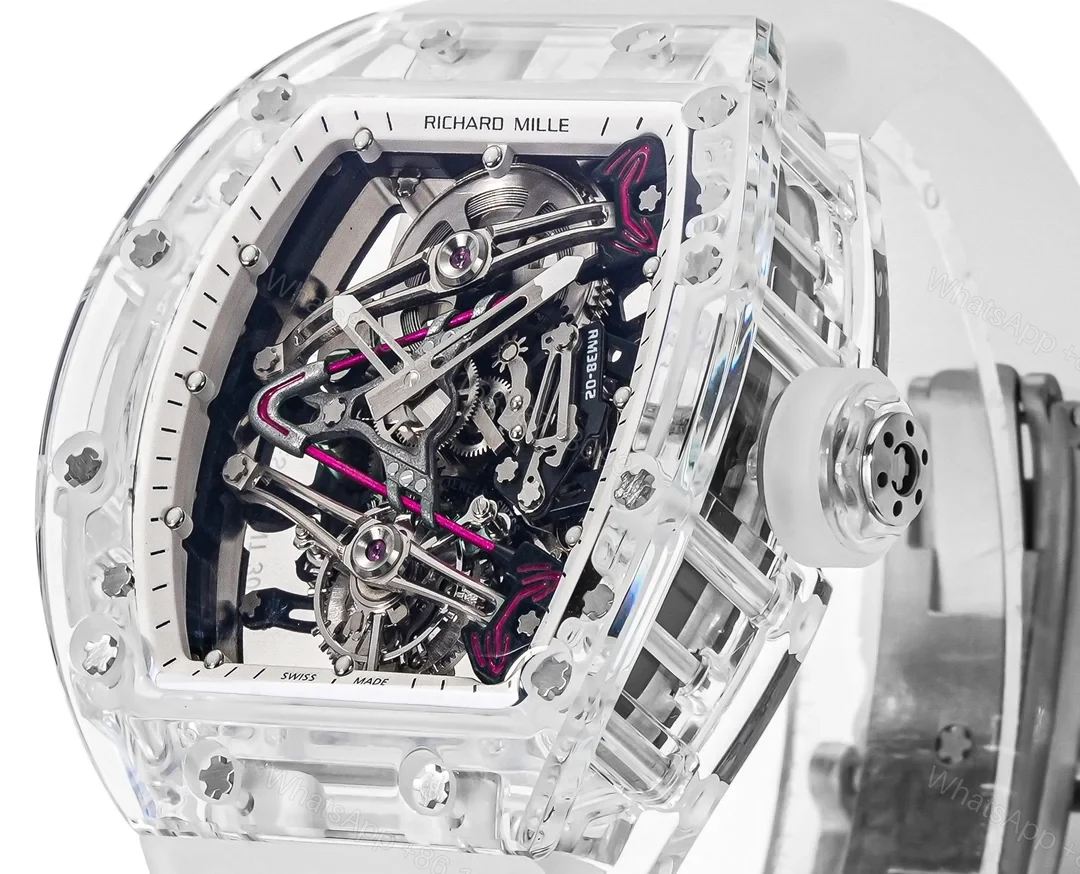 View 5 of Richard Mille RM38-02 Crystal Pink Skeleton Tourbillon Watch RM38-CR-PK-001