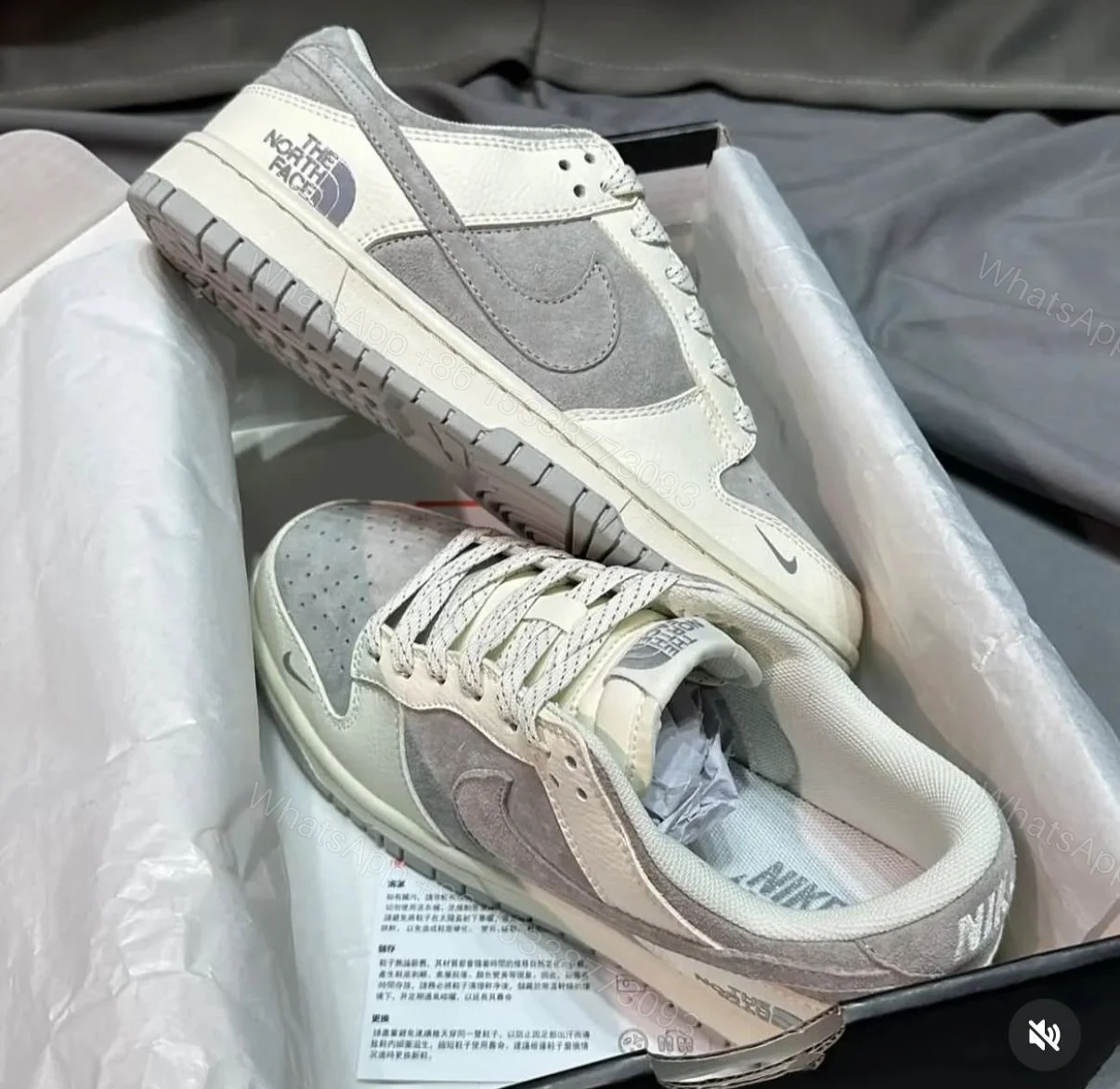 View 4 of First Copy Nike SB Dunk North Face OG Grey 2025