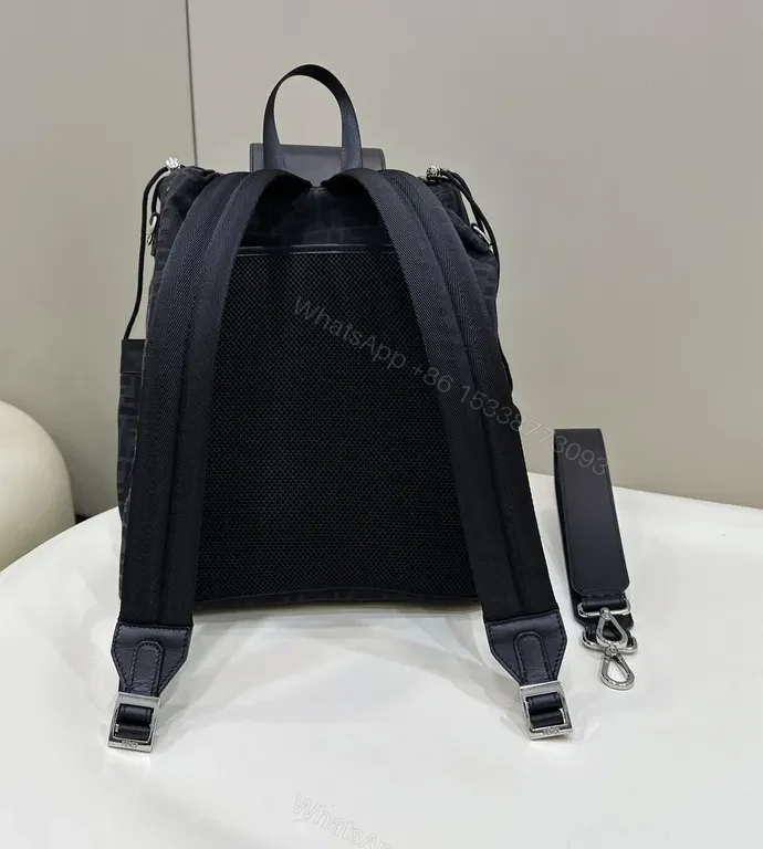 View 8 of Fendi Monogram Luxe Backpack: Structured, All-Day Comfort