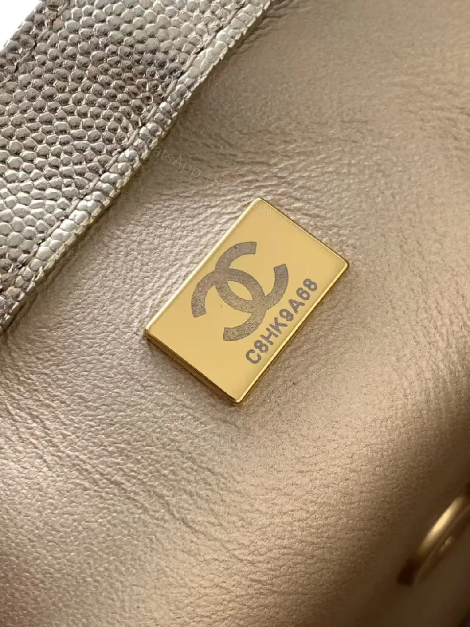View 6 of Quilted Lambskin Flap Bag with Gold Chain—Elegant Chic