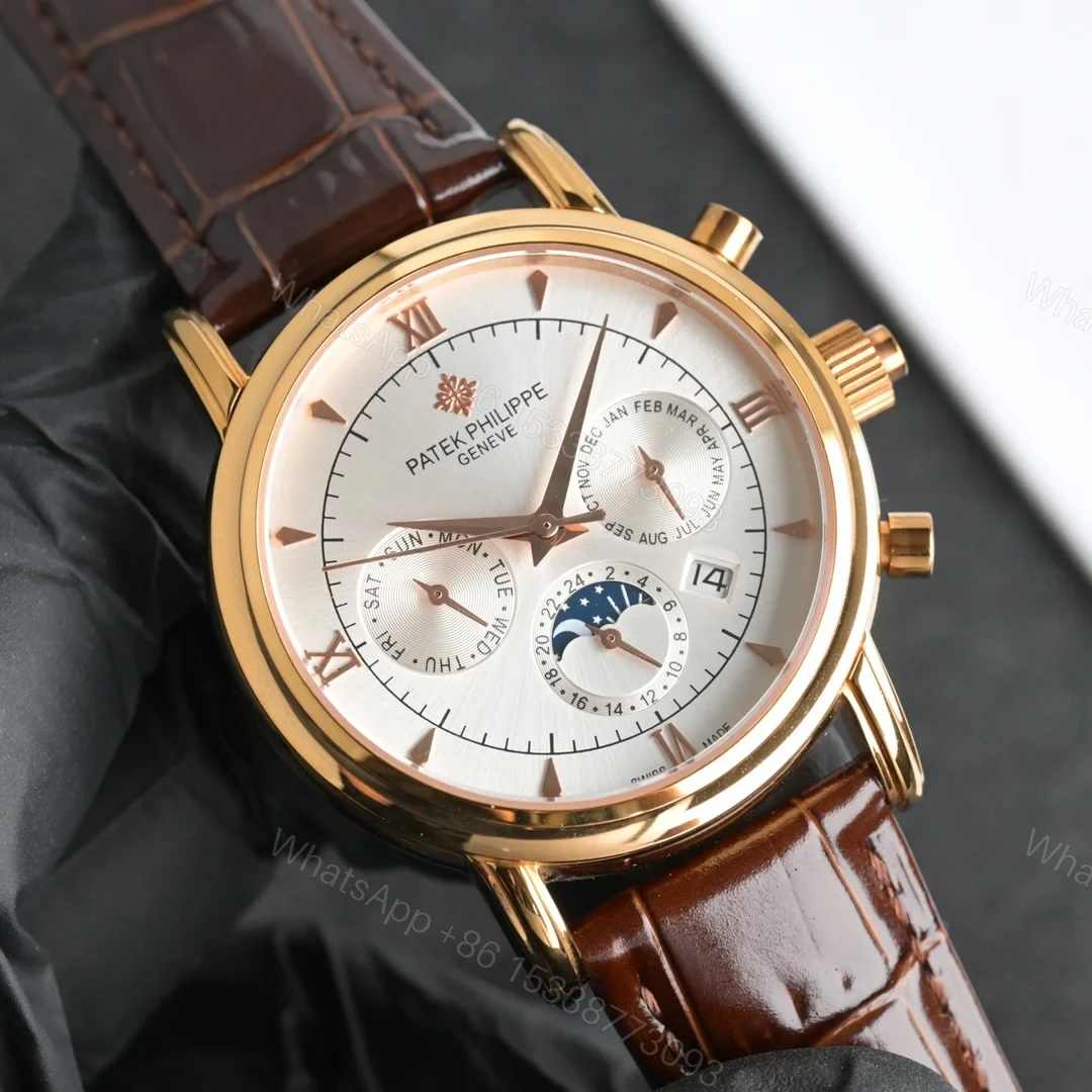 View 3 of Patek Philippe Perpetual Calendar Chronograph 5270 Yellow Gold Silver 5270J-001