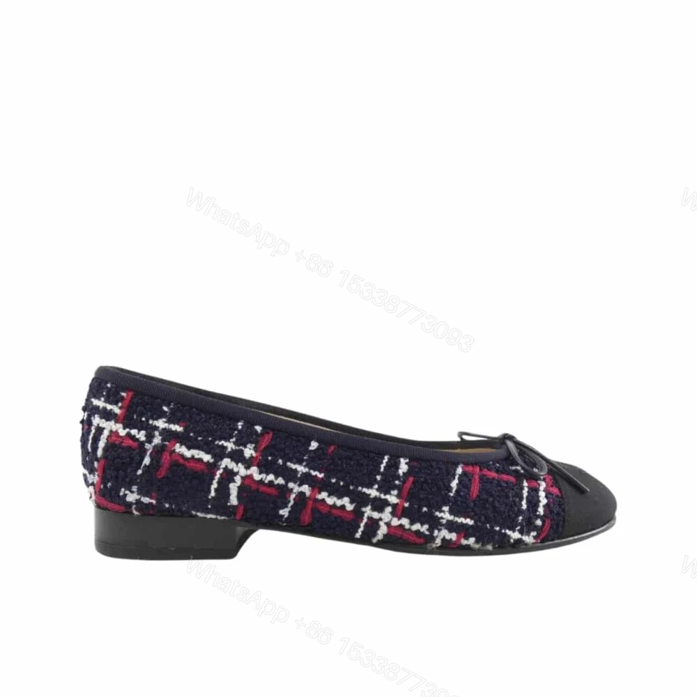 Chanel Ballerina Flat Shoes Tweed In Black — view 1