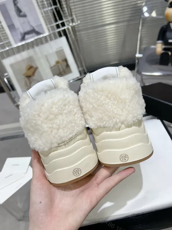View 2 of Premium Cozy-Side Winter Sneakers: Chanel-Inspired Comfort