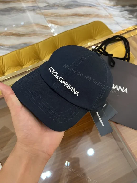 View 3 of Deep Navy Dolce & Gabbana Cap: Luxury Cotton Baseball Hat