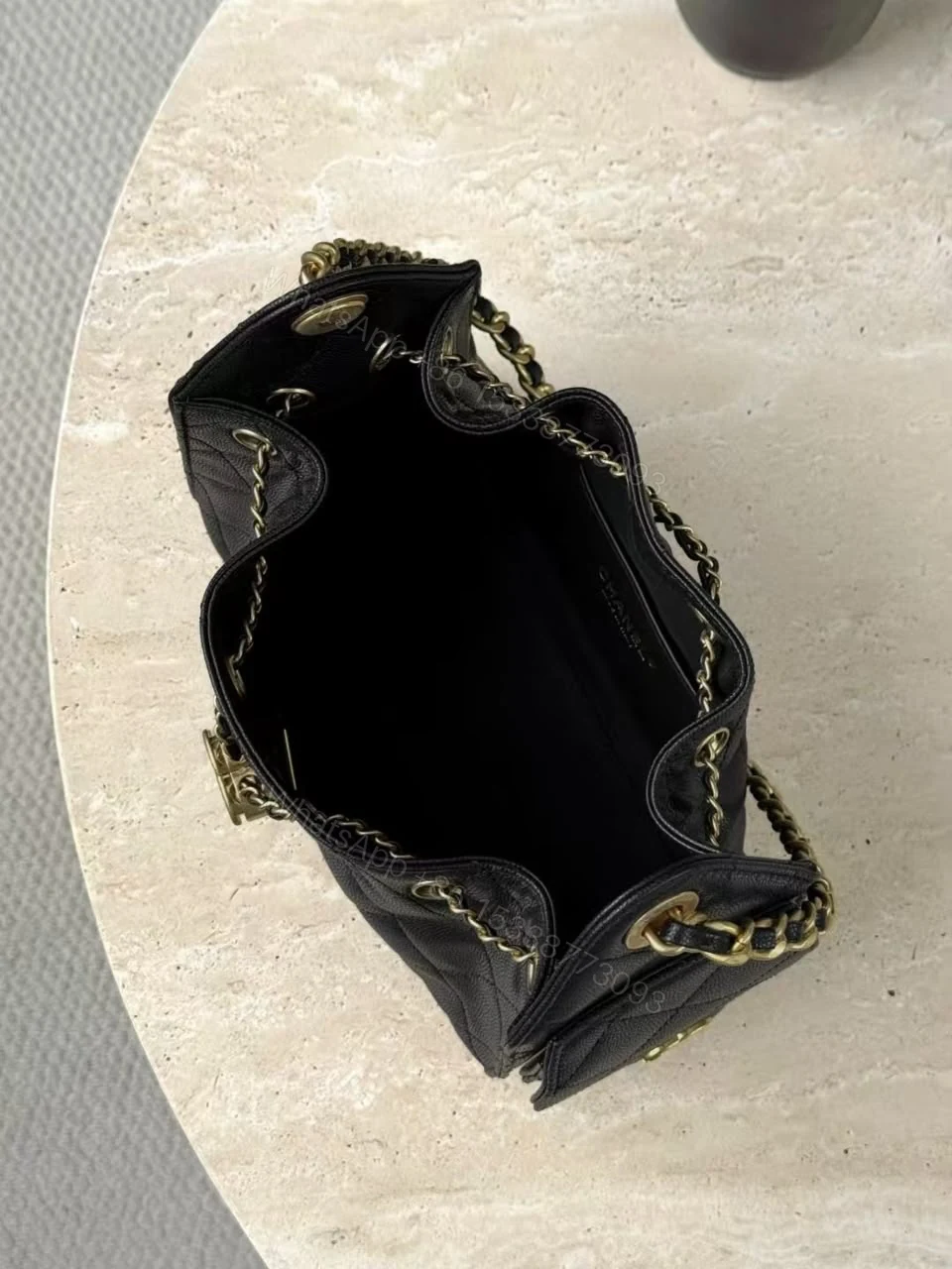 View 6 of CHANEL 25 Mini Black Gold Hardware