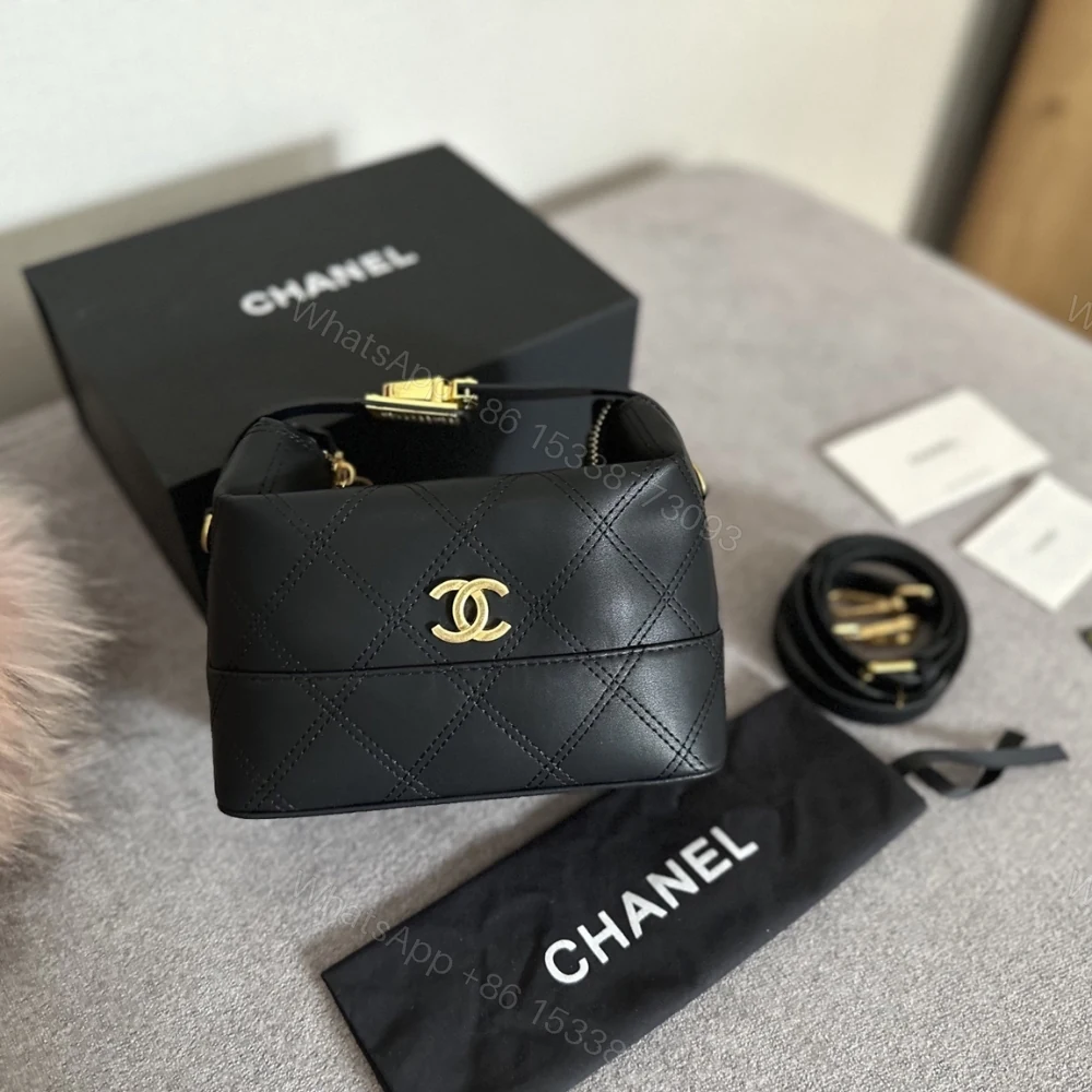 View 2 of Chanel Clutch With Chain Quilted Leather Black 19cm