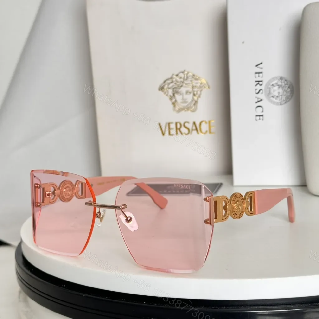 View 2 of Rose-Gold Accented Oversized Sunnies - Statement Luxury Shades