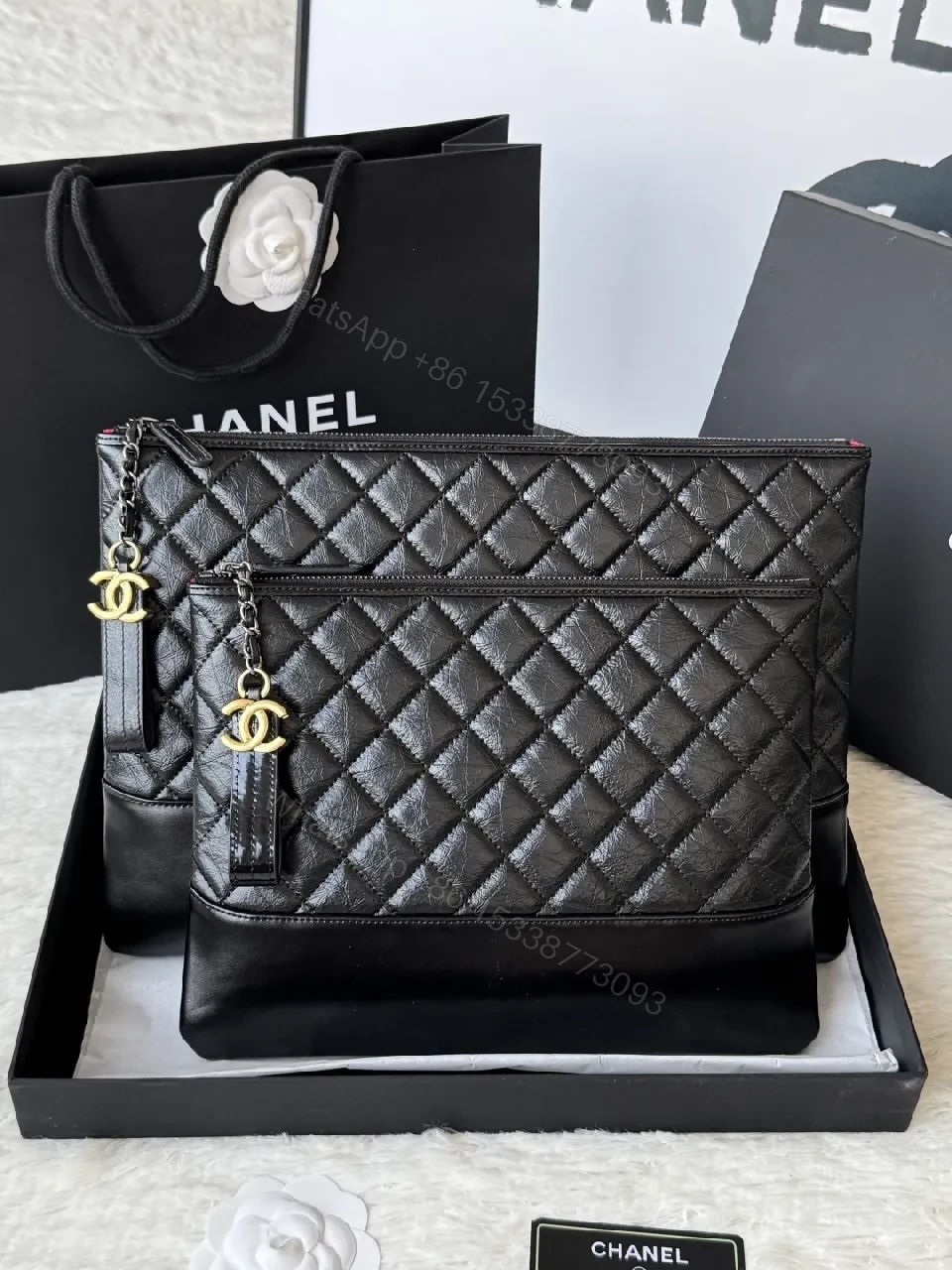 Black Leather Quilted Crossbody: Luxe Texture, Practical Chic — view 1