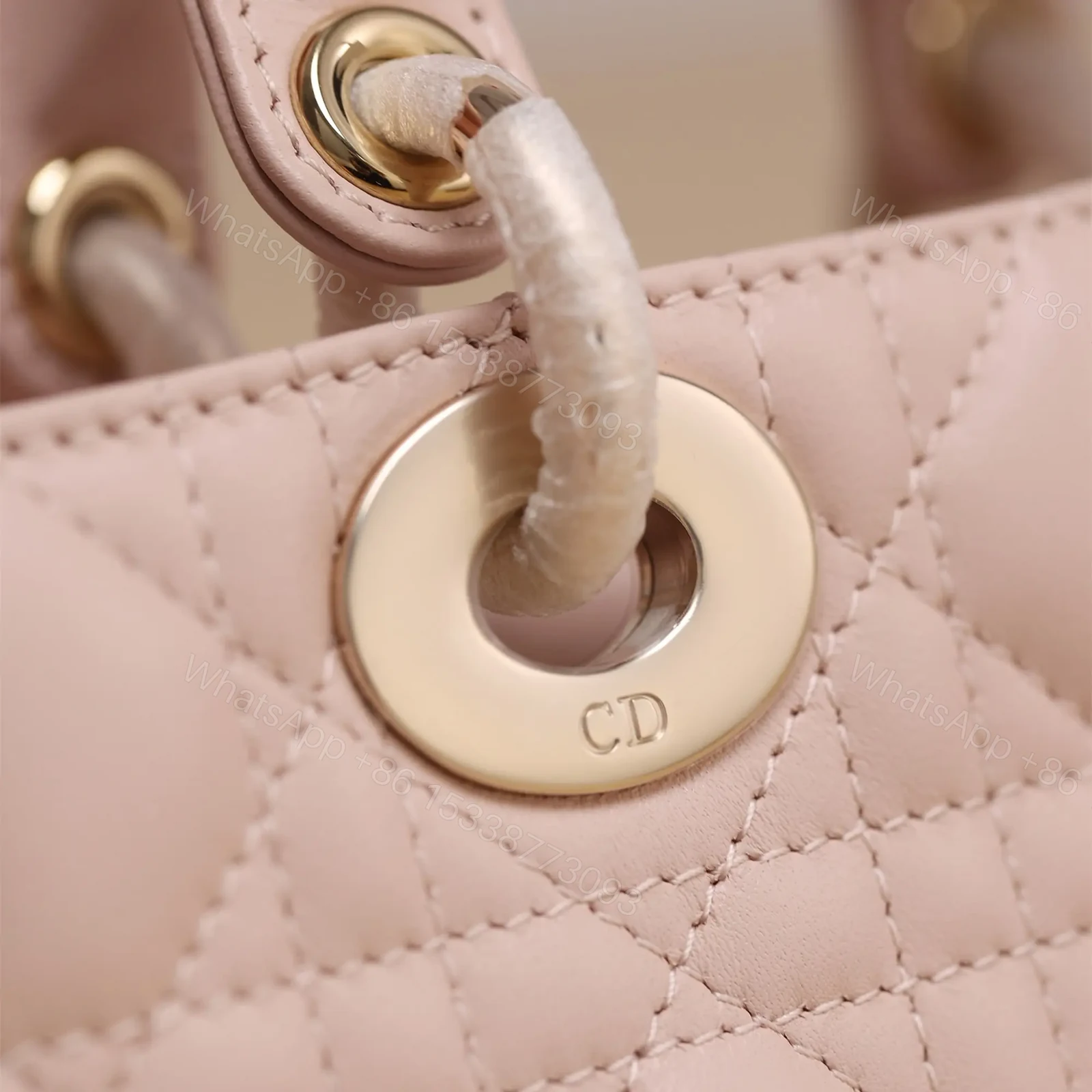 View 13 of 高仿Dior*LadyDJoy系列S0910M413小羊皮戴妃包胭脂粉Mini免檢版