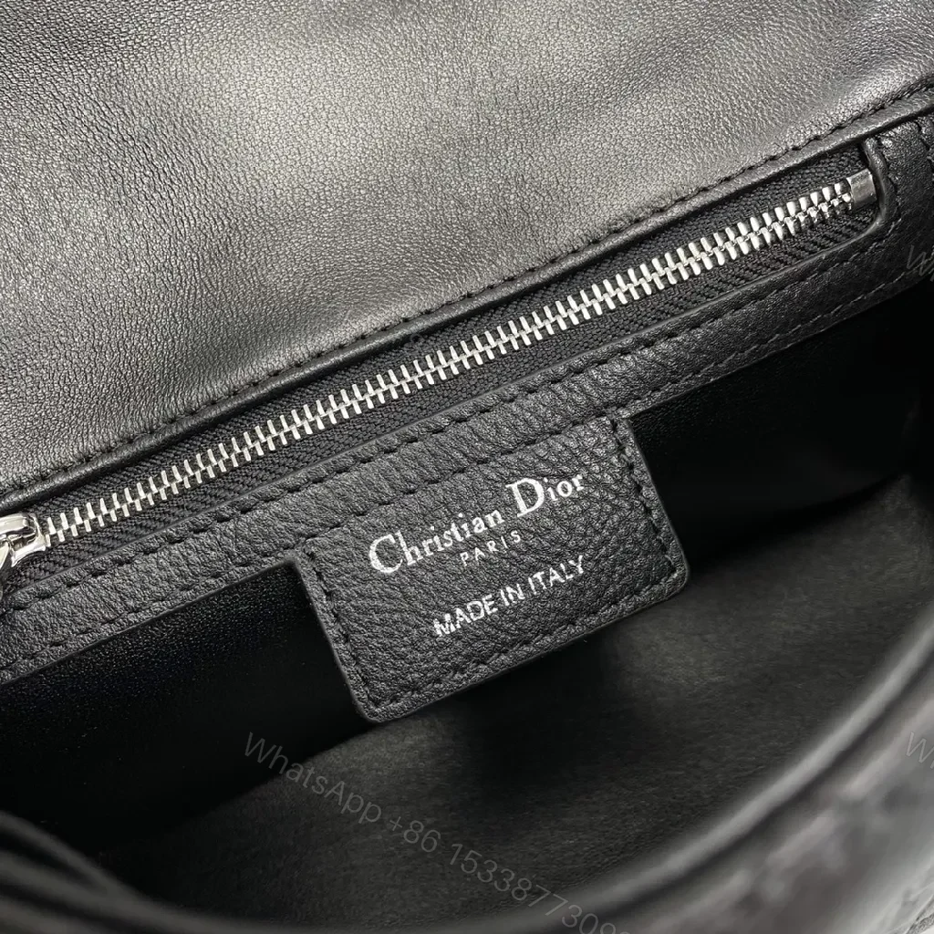 View 8 of Quilted Calfskin Crossbody: Black, Silver Hardware, Luxe Compact Bag