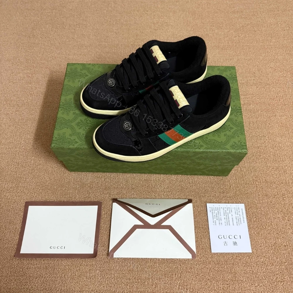 View 7 of Gucci Women Screener Sneaker Black