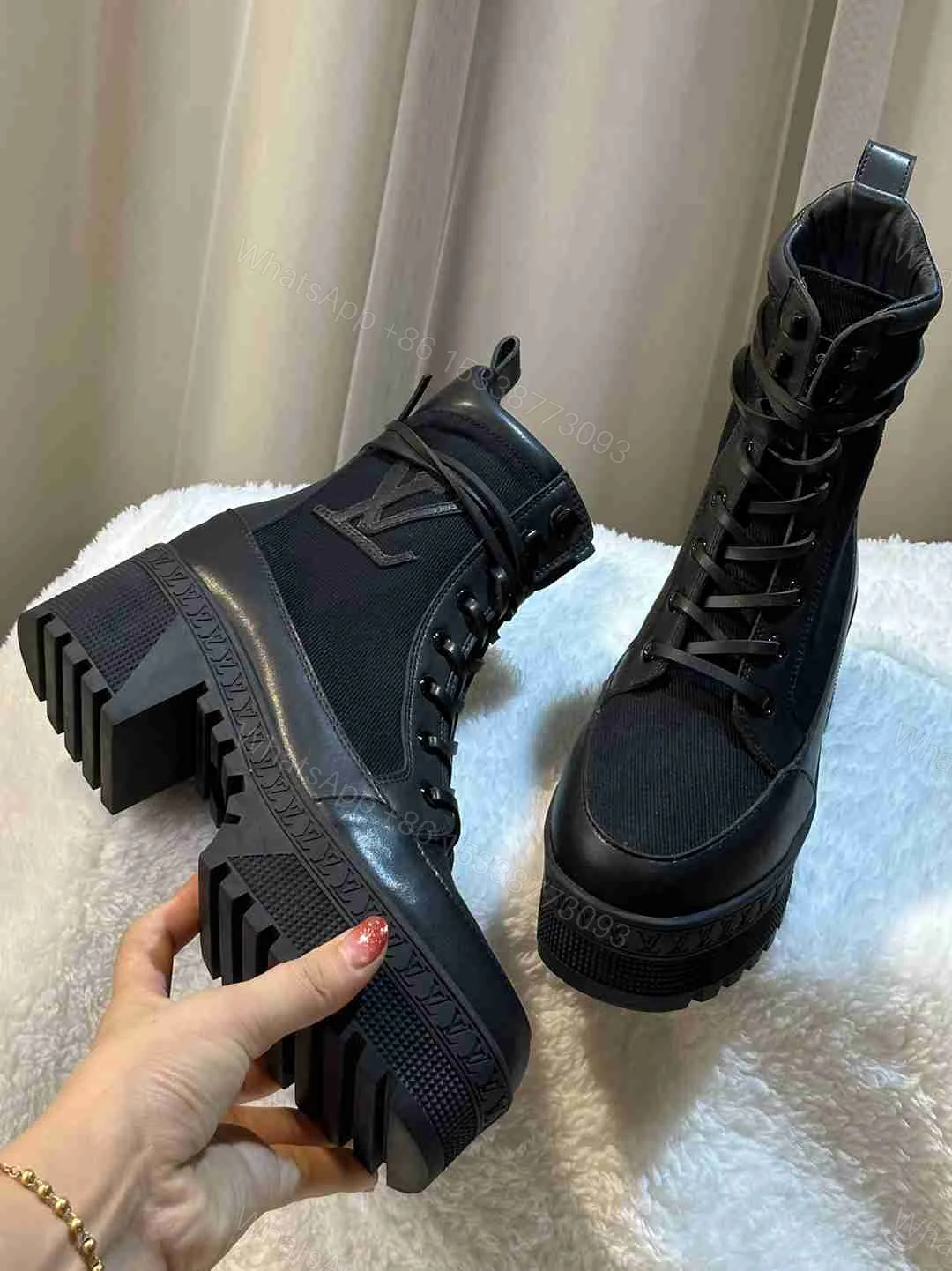 View 3 of LOUIS VUITTON LAUREATE PLATFORM DESERT BOOT BLACK 1AC7RO