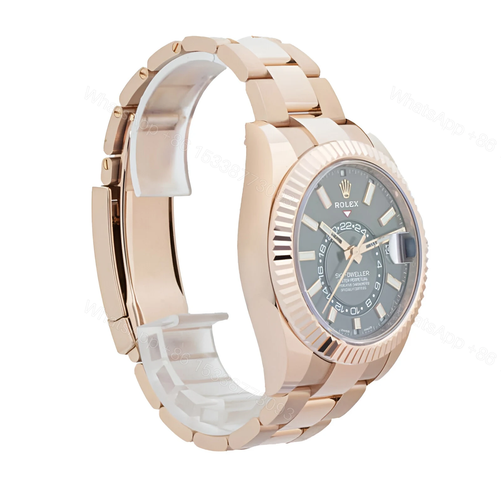 View 3 of Rolex Sky-Dweller 326935-0007 SRO Automatic Everose Rhodium Dial Oyster Replica