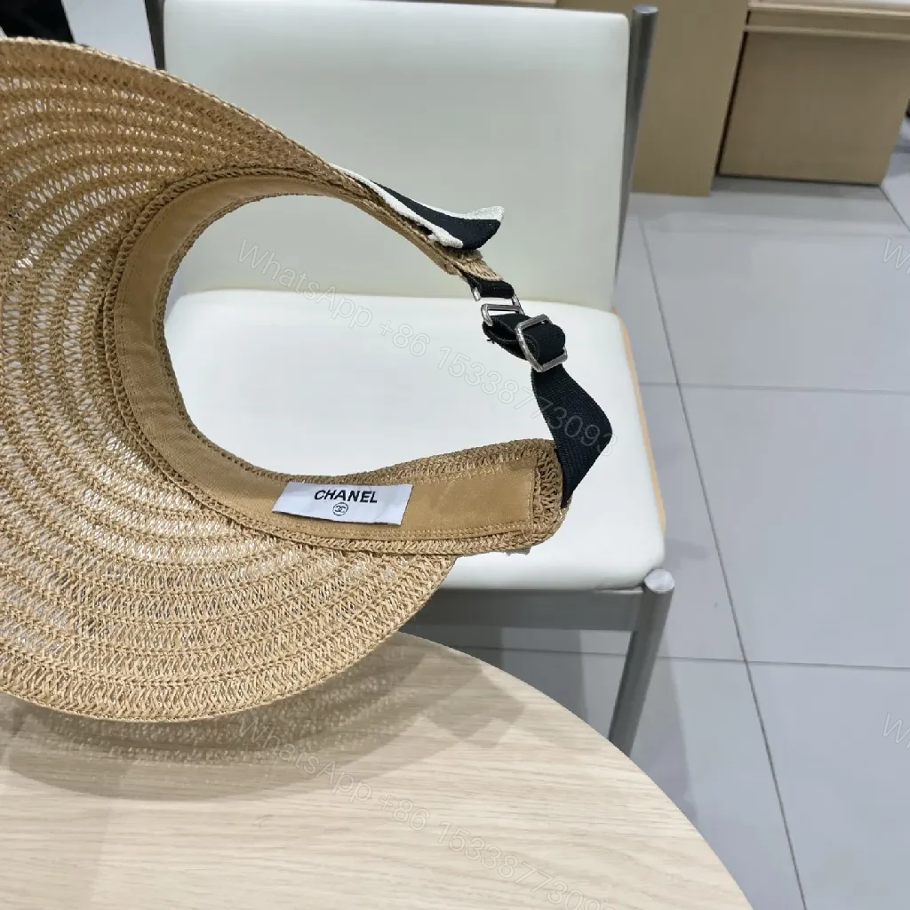 View 2 of Straw Visor + Straw Crown + Resort-Chic + Designer Band + Visor
