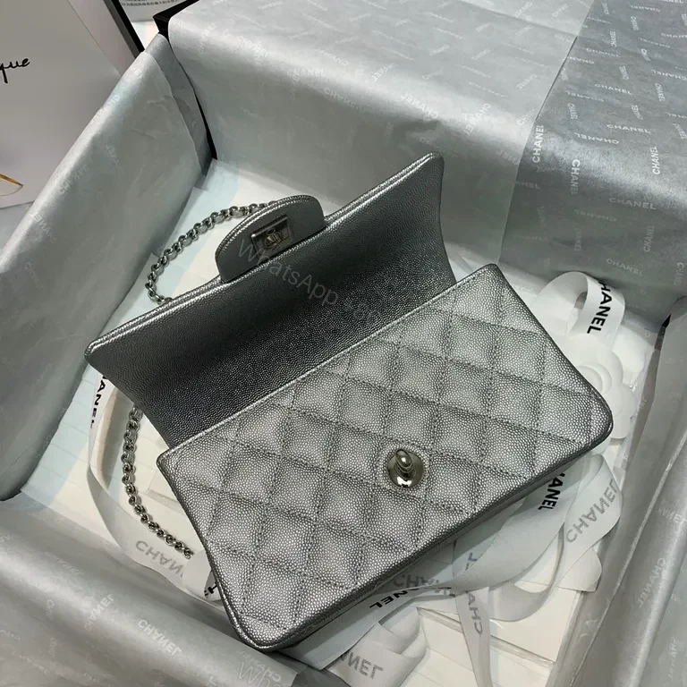 View 7 of Metallic Quilted Flap Bag â€” Modern Shine, Timeless Craft