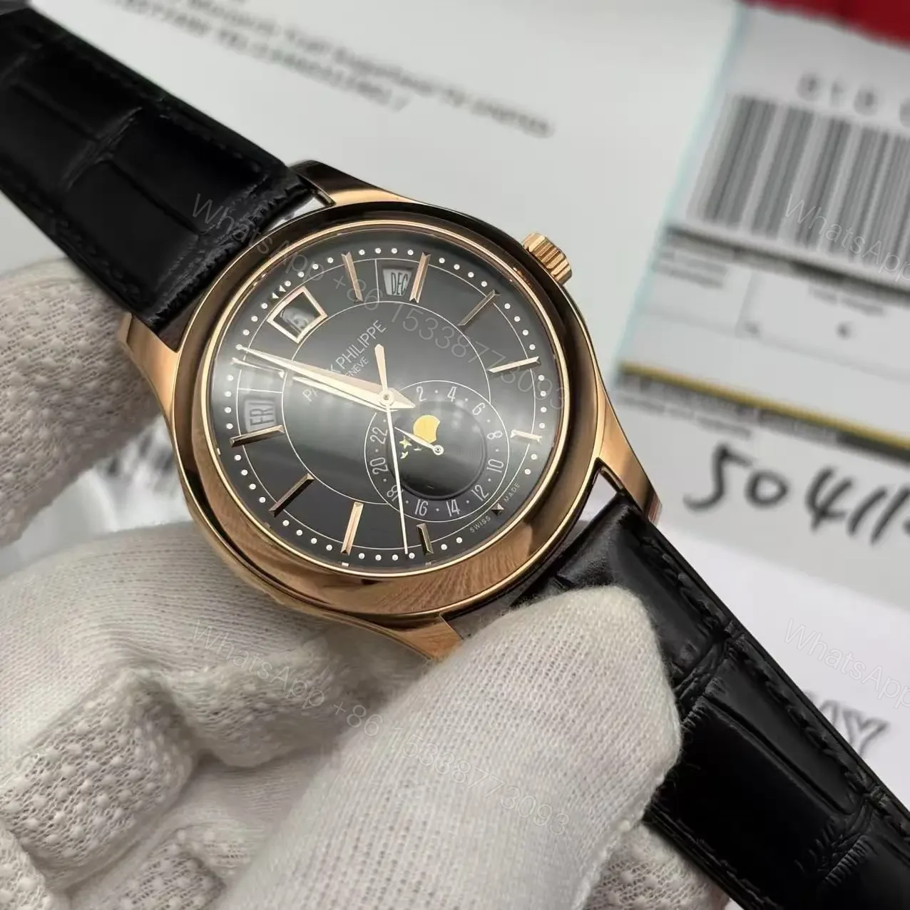 View 8 of Patek Leather Black 5205R-010 Super Clone