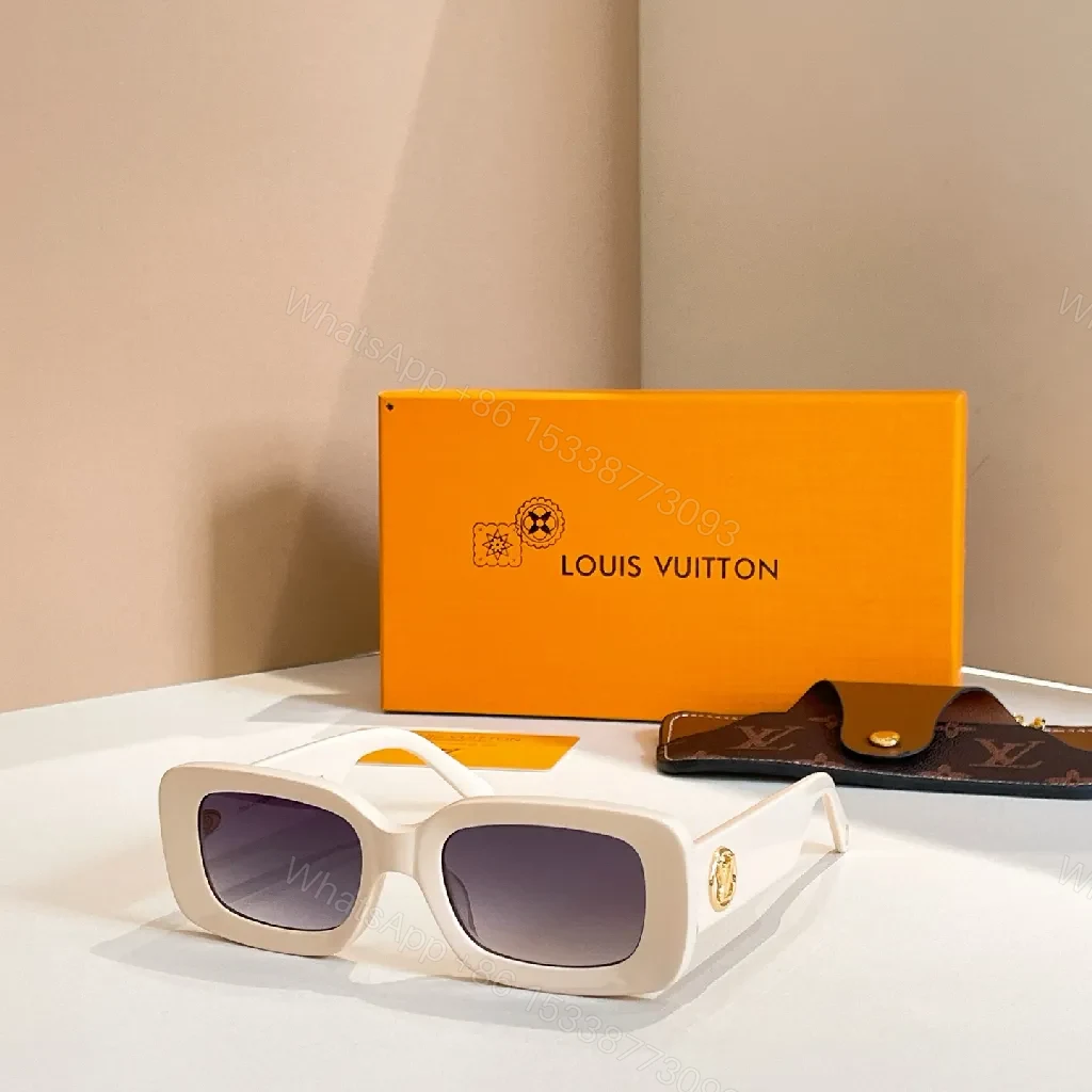 View 3 of Oversized Modern Frames Sunglasses with LV Accents, Bold Color