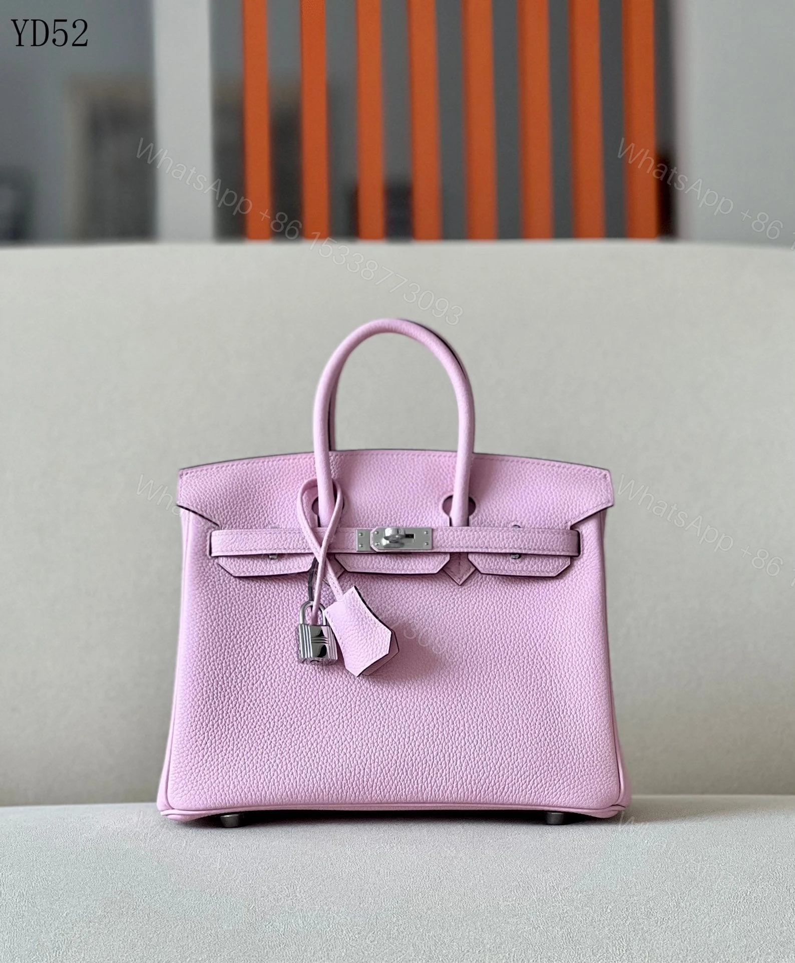 View 2 of H BIRKIN 25 TOGO PINK SILVER HARDWARE 25CM