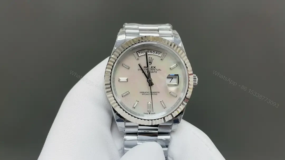 View 4 of Rolex Day-Date Silver Dial 40MM President Bracelet Premium Edition 228236-0002