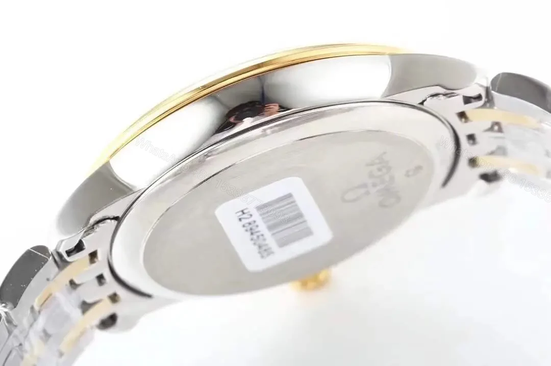 View 7 of Omega De Ville Prestige Watch Silver Dial Two-Tone Stainless Steel and Gold Bracelet 39.5mm Elegant Business Style