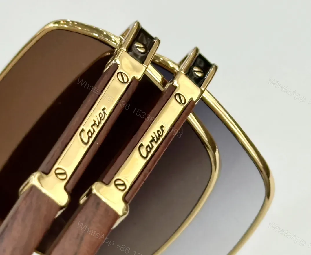 View 8 of Gold-tone Frame Aviators: Leather Temples Sunglasses