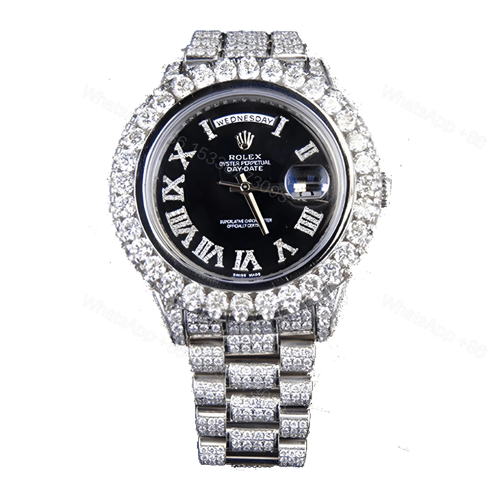 View 2 of Rolex Day-Date 218239 Fully Iced Out Replica