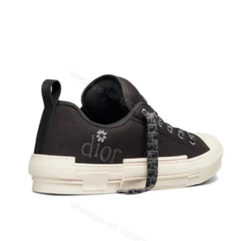 View 2 of Dior B23 Skater Low Top ERL Black Cotton Canvas 3SN292ZWC_H968