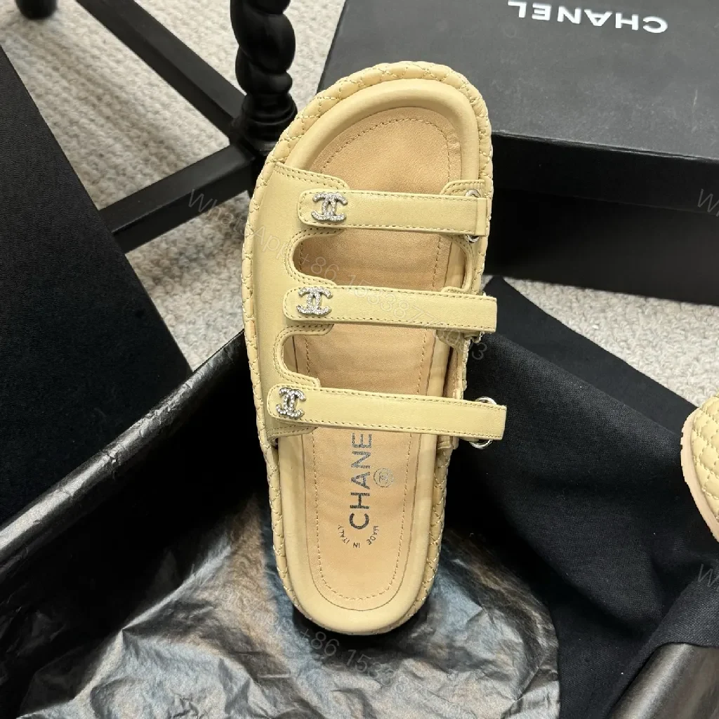 View 8 of Beige Leather Sandals – Couture Texture, All-Day Comfort
