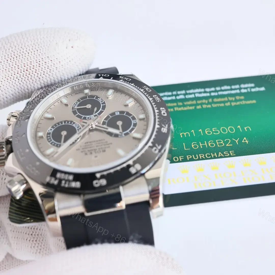 View 8 of Rolex Cosmograph Daytona White Gold Cerachrom Meteorite Oysterflex 116519LN-0038
